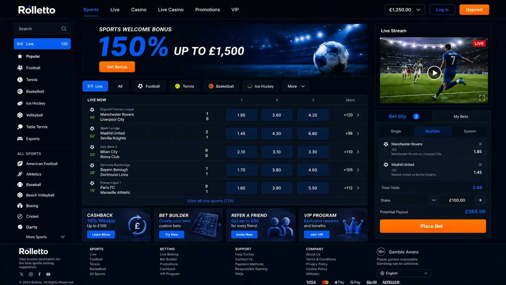 Rolletto sportsbook review