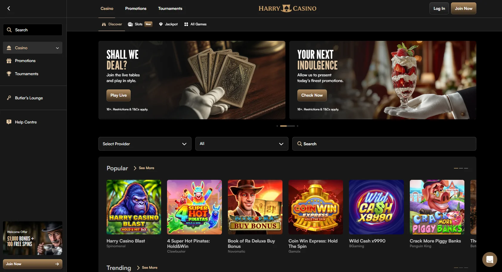 Harry Casino overview and key features