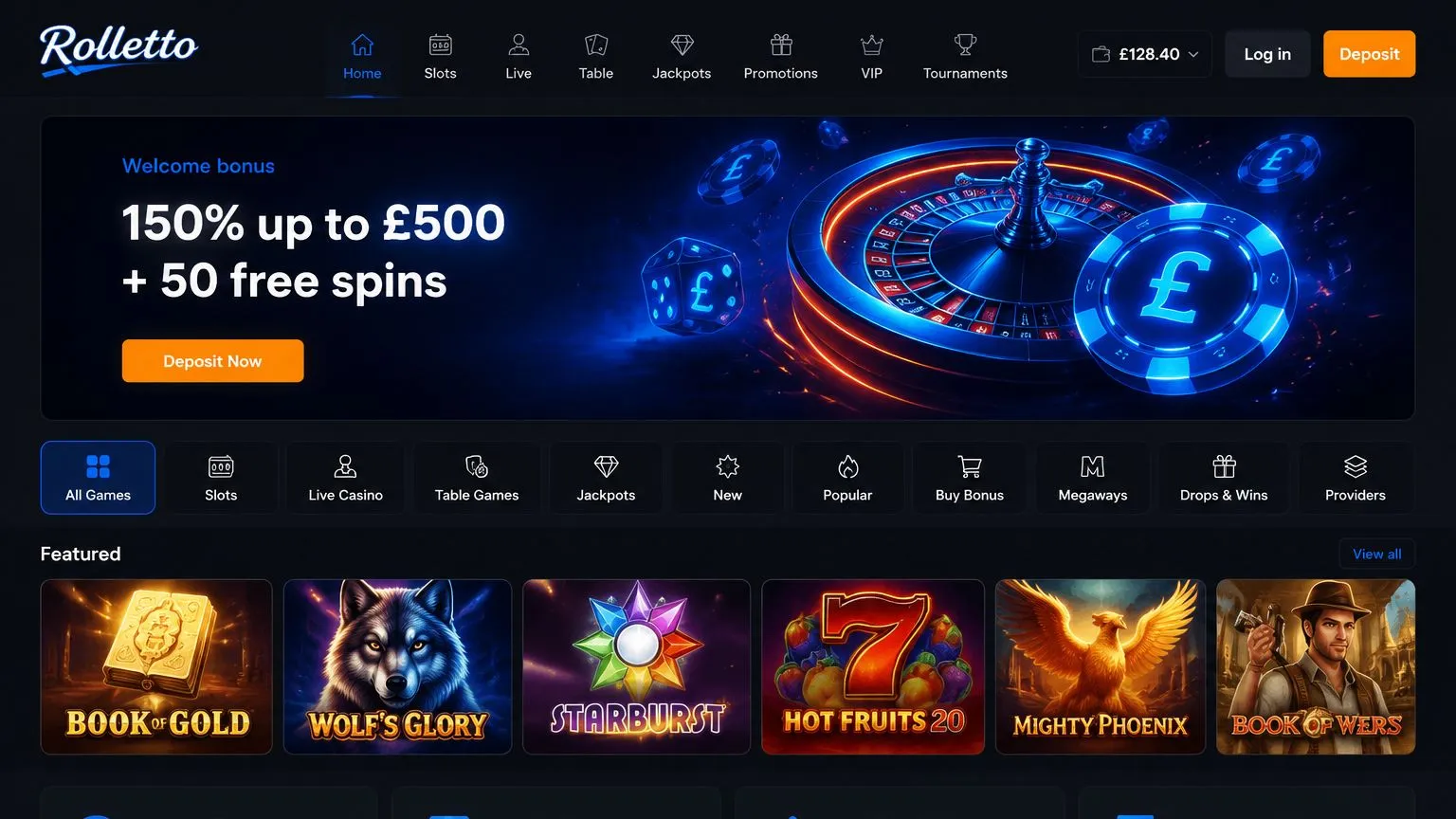 Rolletto Casino about the platform brand overview