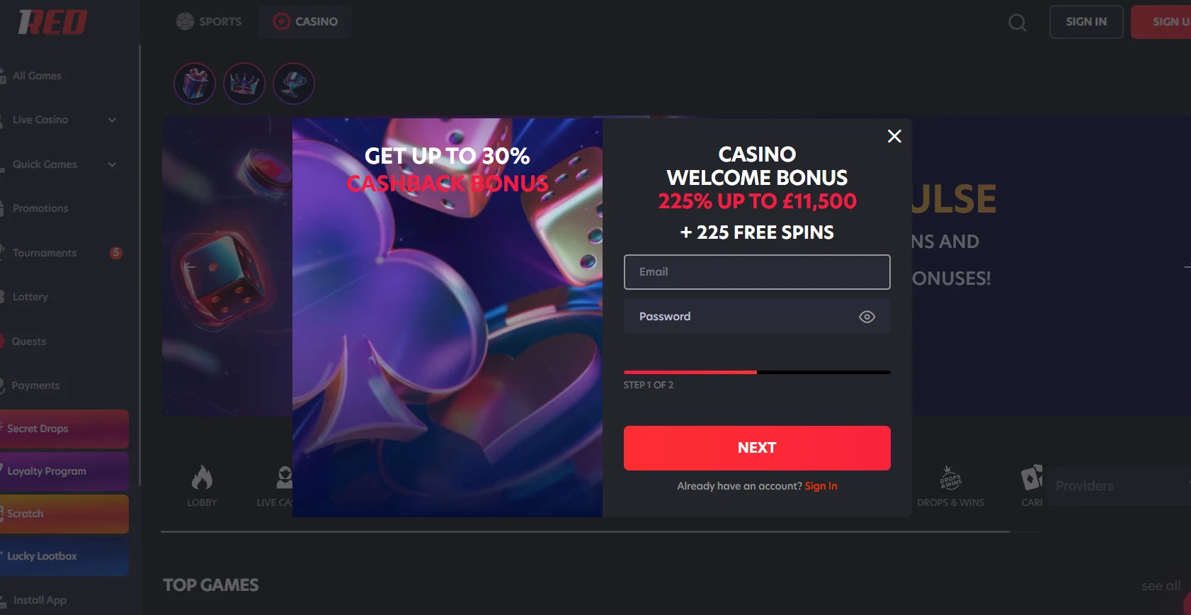 1Red Online Casino Overview and Key Features