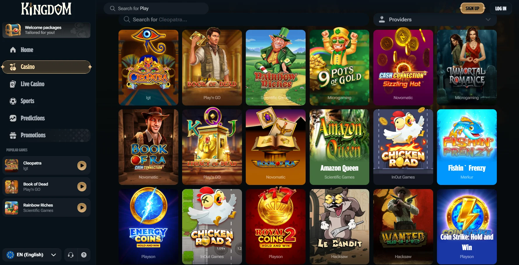 Kingdom Casino Bonuses and Promotional Offers